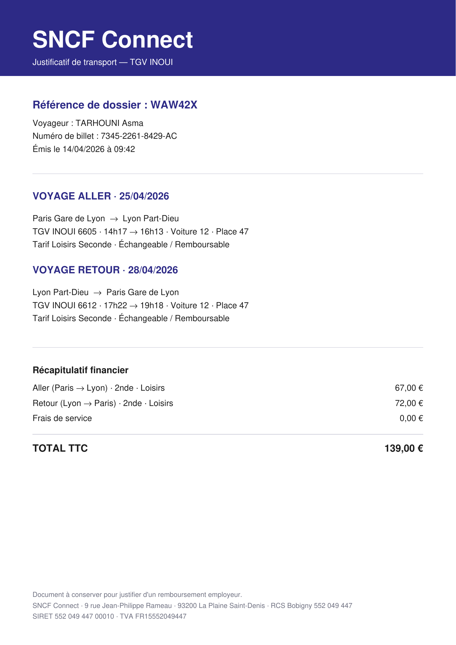SNCF fake preview